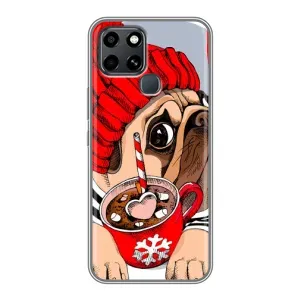 Чохли з собаками для Infinix Smart 6 (VPrint) (Песик в шапці)