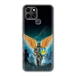Чехлы с картинкой ЗСУ для Infinix Smart 6 (AlphaPrint) (Солдат ЗСУ)