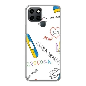 Чохли (Доброго вечора, ми за України) для Інфінікс Смарт 6 (AlphaPrint) (Стикер)