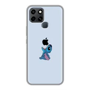 Чохол з принтом Стіч на Infinix Smart 6 (Stitch apple)