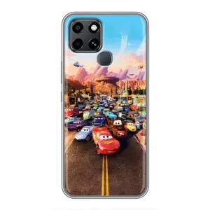 Силиконовый чехол Маквин для Infinix Smart 6 (Тачки на трассе)