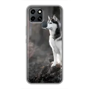Чохол з Хаскі Infinix Smart 6 - (AlphaPrint) (Вірний собака)