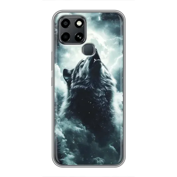 Чохол з принтом «Вовк у хмарах» для Infinix Smart 6 Чохол з принтом «Вовк у хмарах» для Infinix Smart 6