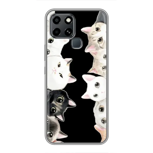 Чехол с принтом «Взгляд котов» для Infinix Smart 6