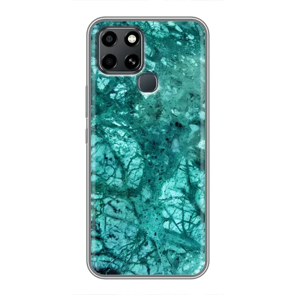 Чохол з принтом «Зелений мрамор» для Infinix Smart 6