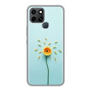 Чохли з квітами для Infinix Smart 6 (VPrint) (Жовта квітка)