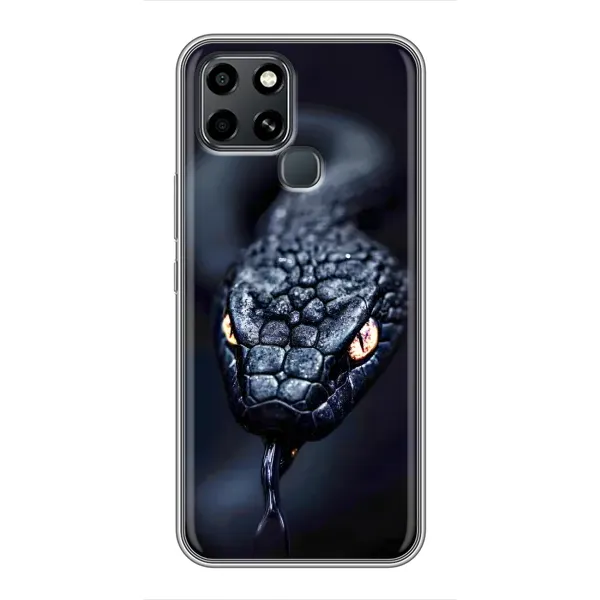 Чохол з принтом «Чорна змія» для Infinix Smart 6 Чохол з принтом «Чорна змія» для Infinix Smart 6