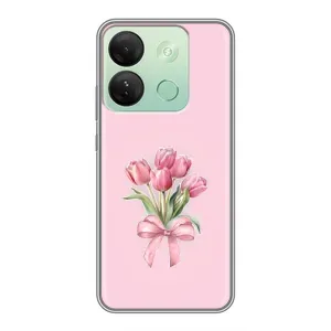 Чохол з розовим принтом для Infinix Smart 7 HD (Букет квітів)
