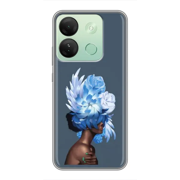 Чехол с принтом «Цветы на голове» для Infinix Smart 7 HD