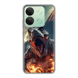 Чохол з картинкою 'Хижаки' для Infinix Smart 7 HD (Вогняний динозавр)
