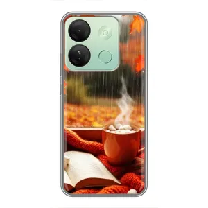 Чохол з унікальним дизайном 'Осінь з кавою' для Infinix Smart 7 HD (Кава і дощ)
