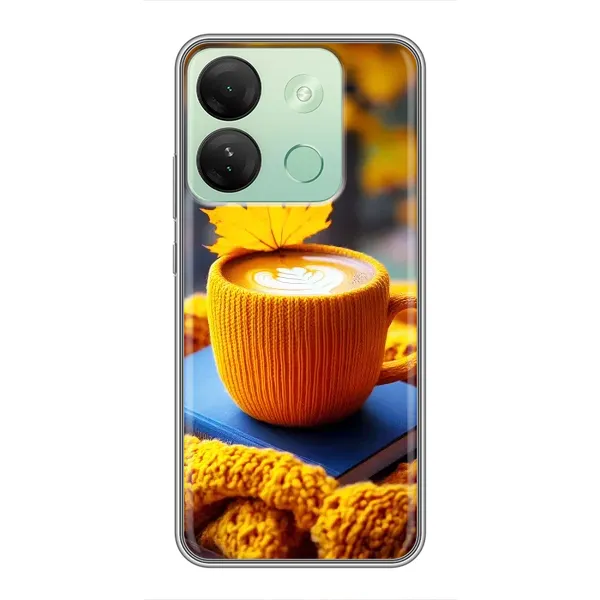 Чехол с принтом «Кофе на желтом пледе» для Infinix Smart 7 HD