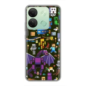 Чохол Майнкрафт на Infinix Smart 7 HD (AlphaPrint) Minecraft (Колаж Майнкрафт)