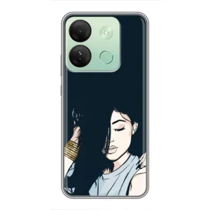 Чохол з друком для Infinix Smart 7 HD - (Мода) (AlphaPrint) (Гарна дівчина)