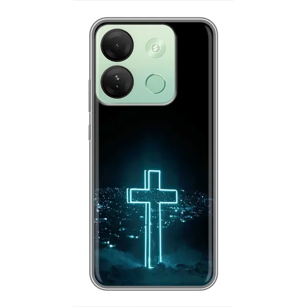 Чехол с принтом «Крест и город» для Infinix Smart 7 HD