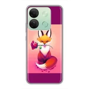 Чохли з картинкою Лисичка для Infinix Smart 7 HD (VPrint) (Лиса з трояндою)