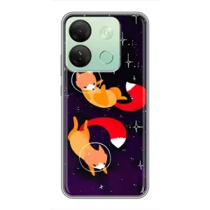Чохли з картинкою Лисичка для Infinix Smart 7 HD (VPrint) (Лисички космонавти)
