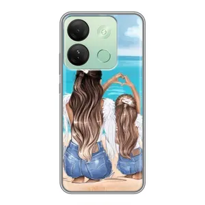 Чохол з друком для Infinix Smart 7 HD - (Мама з дитинкою) (AlphaPrint) (Мама з донькою)