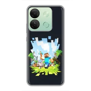 Чохол Майнкрафт на Infinix Smart 7 HD (AlphaPrint) Minecraft (персонажі Minecraft)