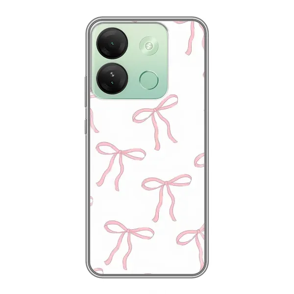 Чехол с принтом «Розовые бантики» для Infinix Smart 7 HD