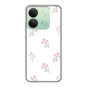 Чохол з розовим принтом для Infinix Smart 7 HD (Рожеві квіти)