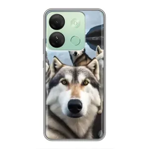 Чохол з Хаскі Infinix Smart 7 HD - (AlphaPrint) (Селфі Хаскі)