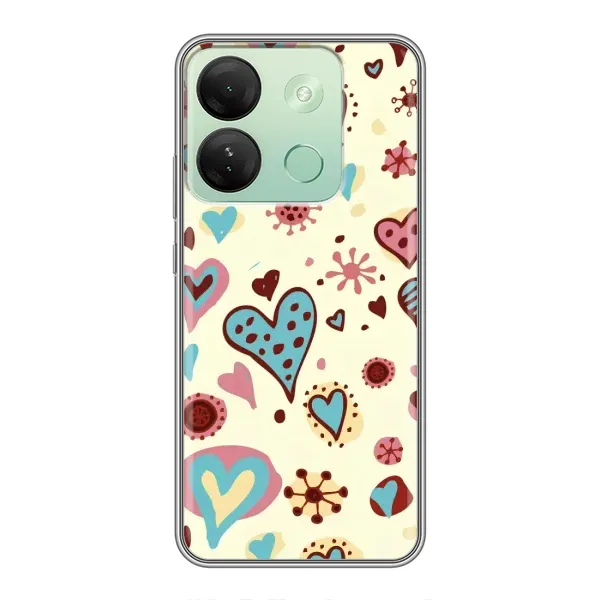 Чехол с принтом «Сердечки» для Infinix Smart 7 HD Чехол с принтом «Сердечки» для Infinix Smart 7 HD