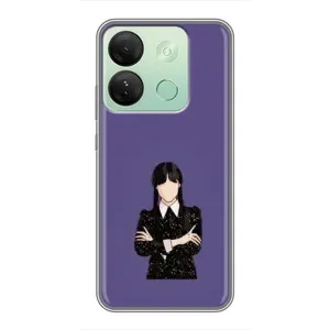 Чохли Венсдей на Infinix Smart 7 HD Уенсдей (AlphaPrint) (Венздей у чорному)