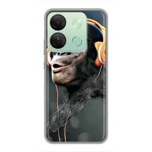 Чохол з Мавпами Infinix Smart 7 HD - (AlphaPrint) (В навушниках)