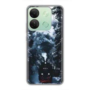 Новорічні, Святкові Чохли для Infinix Smart 7 HD - 2024 год (Зимовий потяг)