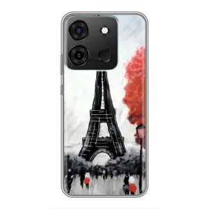 Чехол Эйфелева Башня для Infinix Smart 7 - (AlphaPrint) (Башня в Париже)