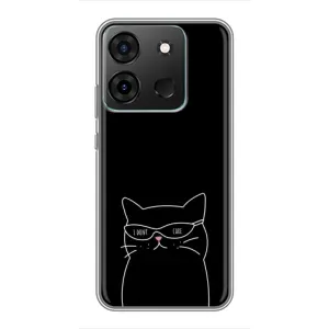 Чехол с рисунком кот на Infinix Smart 7 (Равнодушный кот)