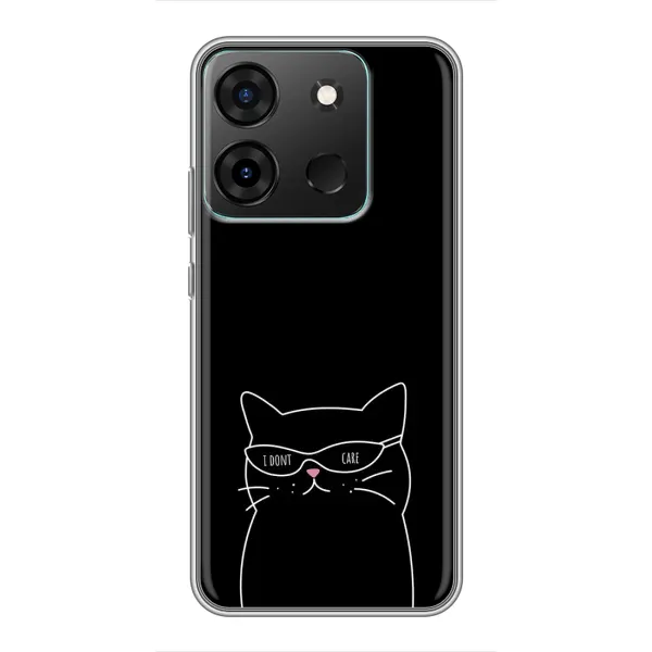 Чехол с принтом «Равнодушный кот» для Infinix Smart 7