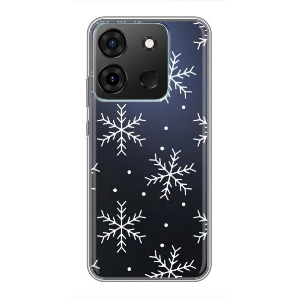 Чохол з принтом «Білі сніжинки» для Infinix Smart 7 Чохол з принтом «Білі сніжинки» для Infinix Smart 7