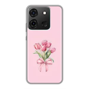 Чохол з розовим принтом для Infinix Smart 7 (Букет квітів)