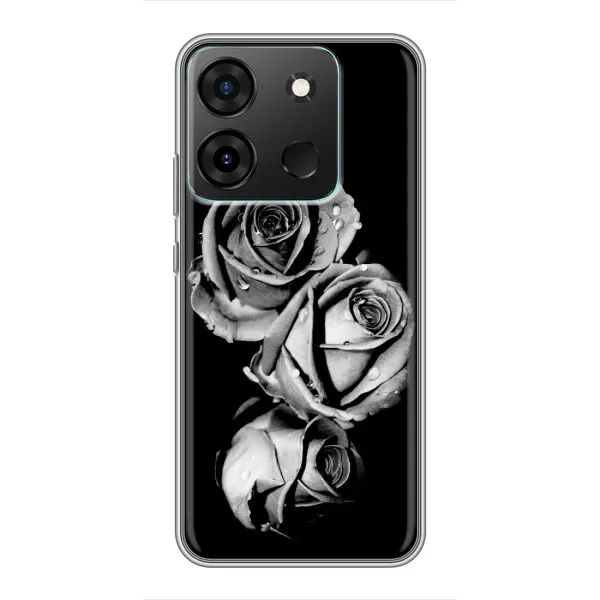 Чохол з принтом «Чорна троянда» для Infinix Smart 7