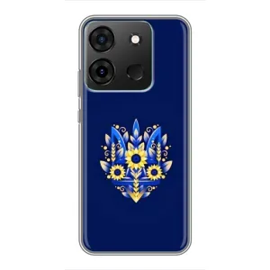 Чехлы для Infinix Smart 7  Укр. Символика (AlphaPrint) (Цветочный Герб)
