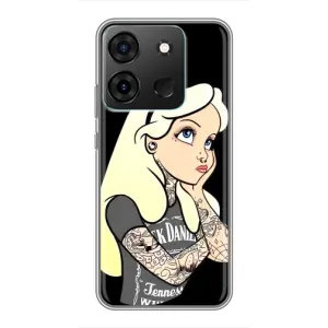 Чехол с печатью для Infinix Smart 7 - (Мода) (AlphaPrint) (Девочка в тату)