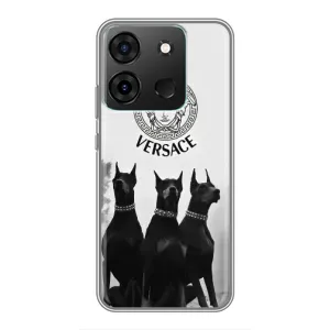 Чехлы VERSACE для Инфиникс Смарт 7 (PREMIUMPrint) (Доберман Версаче)