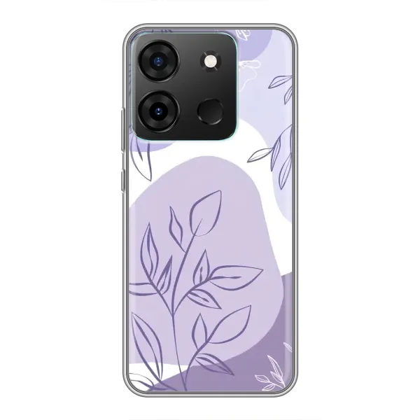 Чохол з принтом «Фіолетове листя абстракція» для Infinix Smart 7