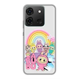 Чехол с Лабубу на Infinix Smart 7 (Фон Лабубу)
