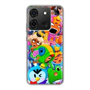 Чехол для Infinix Smart 7 Бравл Старс (VPrint) (Герої Бравл Старс)