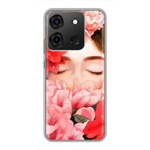 Чехлы (ART) Цветы на Infinix Smart 7 (VPrint) (Очі в квітах)