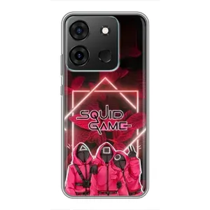 Чехол Гра в кальмара для Infinix Smart 7 (Охранники Игра кальмара)