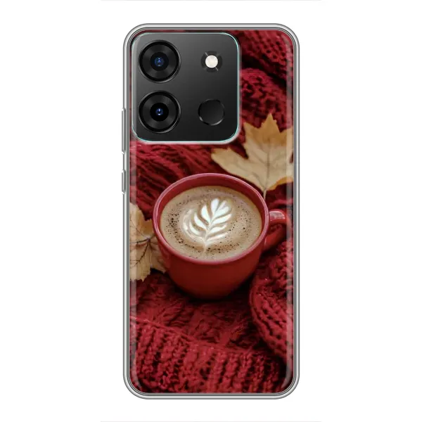 Чохол з принтом «Кава на ковдрі» для Infinix Smart 7 Чохол з принтом «Кава на ковдрі» для Infinix Smart 7