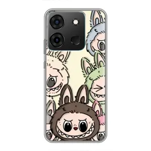 Чехол с Лабубу на Infinix Smart 7 (Золотая обезьяна Bored Ape)