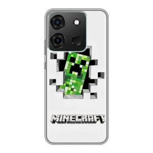 Чохол Майнкрафт на Infinix Smart 7 (AlphaPrint) Minecraft (кріпер Майнкрафт)