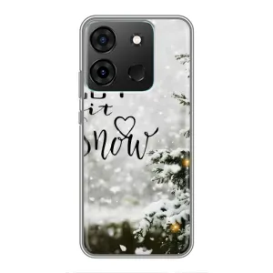 Новогодние, Праздничные Чехлы для Infinix Smart 7 - 2024 год (Let it snow)