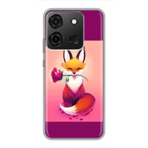 Чохли з картинкою Лисичка для Infinix Smart 7 (VPrint) (Лиса з трояндою)
