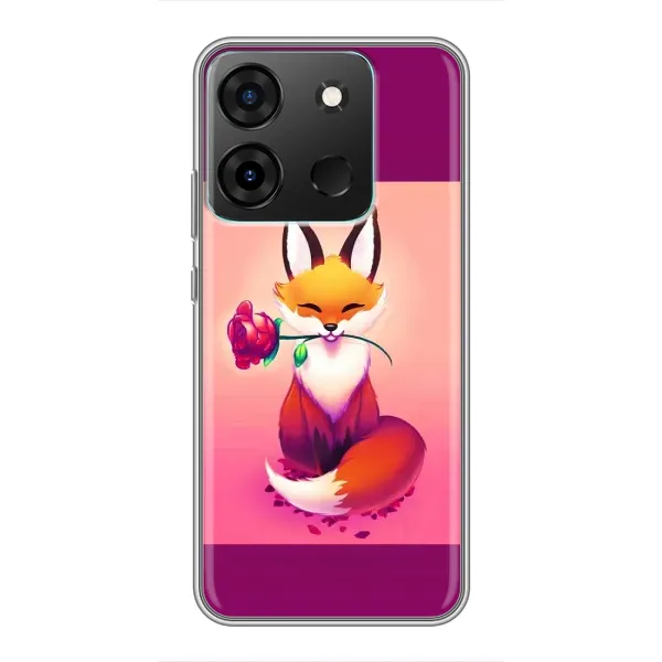 Чохол з принтом «Лиса з трояндою» для Infinix Smart 7